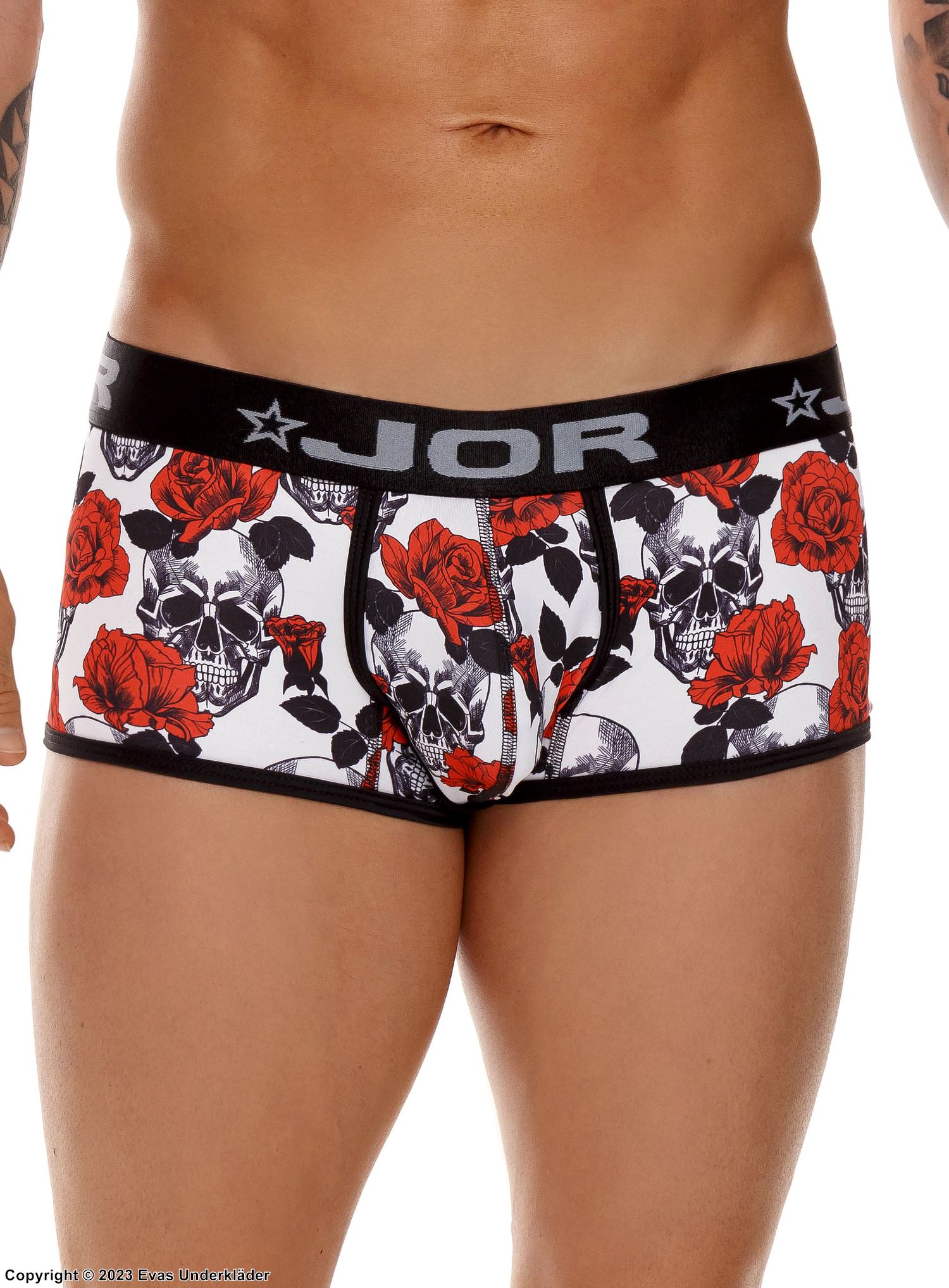 Boxershorts für Herren, Rosen, Totenköpfen, Sterne